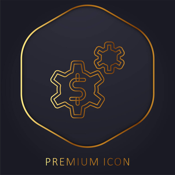 Applicazione logo o icona premium della linea dorata - Vettoriali, immagini
