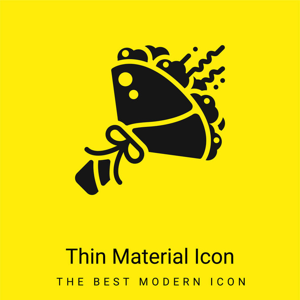 Csokor minimális fényes sárga anyag ikon - Vektor, kép