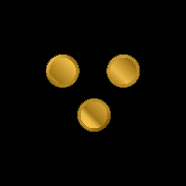 Weil Mathematisches Symbol metallisches Symbol oder Logo-Vektor vergoldet - Vektor, Bild