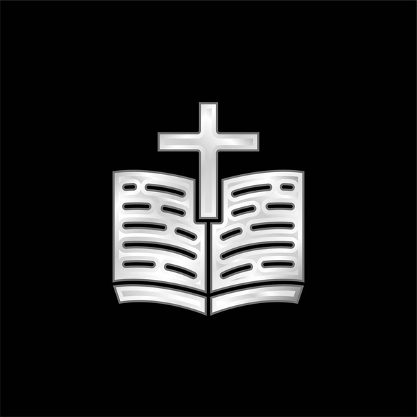 Biblia Gdańska posrebrzana metalowa ikona - Wektor, obraz