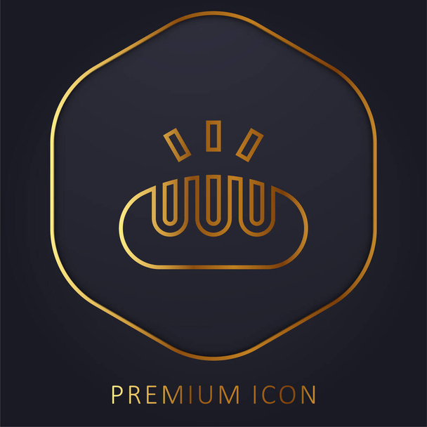 Linha de ouro do pão logotipo premium ou ícone - Vetor, Imagem