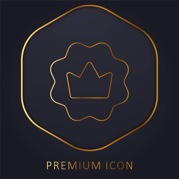 Jelvény arany vonal prémium logó vagy ikon - Vektor, kép