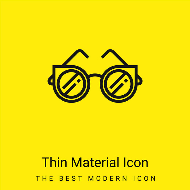 Icône matérielle jaune vif minimale accessoire - Vecteur, image