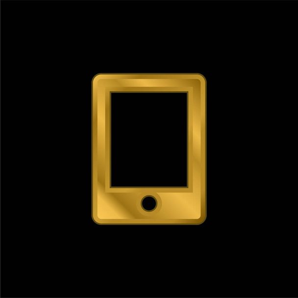 Великий планшет золотий металевий значок або вектор логотипу
 - Вектор, зображення