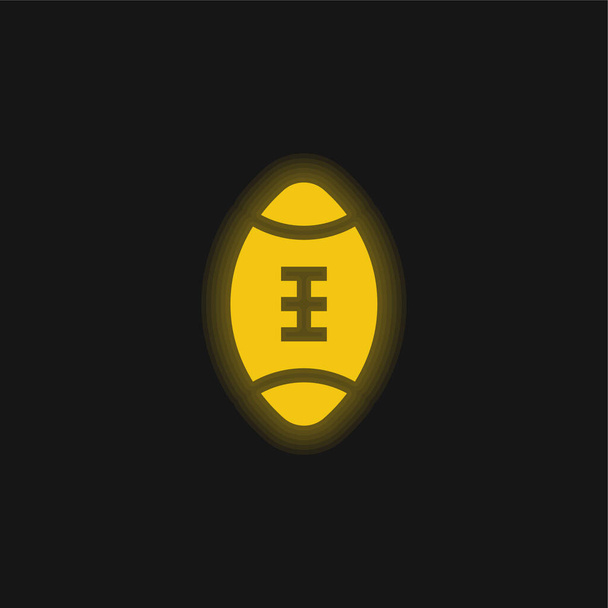 Icône néon jaune boule lumineuse - Vecteur, image