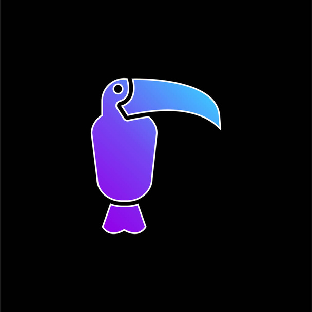 Ícone de vetor gradiente azul animal - Vetor, Imagem