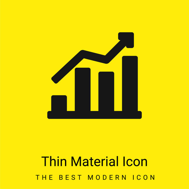 Bars minimal bright yellow material icon - Vector, Image