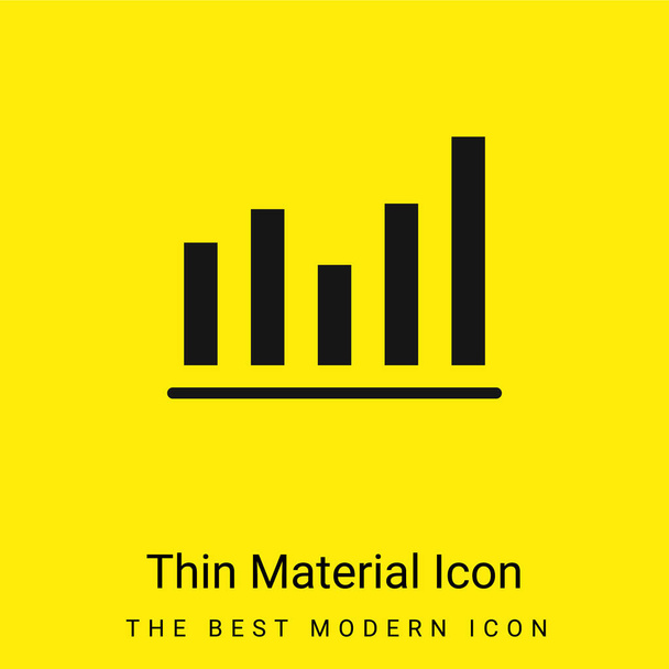 Atividade mínima ícone de material amarelo brilhante - Vetor, Imagem