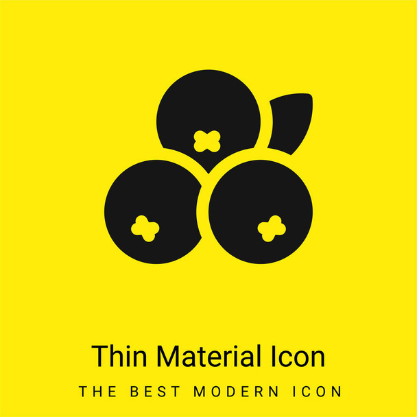 Acai minimal bright yellow material icon - Vector, Image