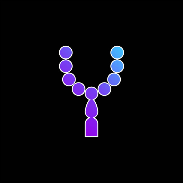 Perline blu gradiente icona vettoriale - Vettoriali, immagini