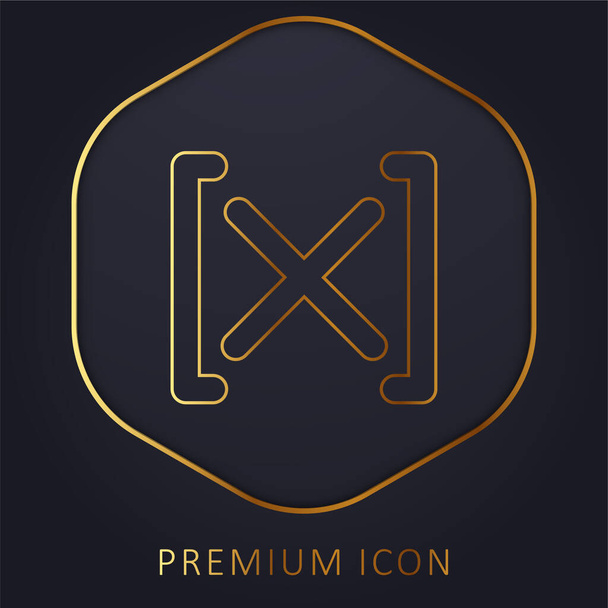 Absolute Mathematical Znak złotej linii logo premium lub ikona - Wektor, obraz