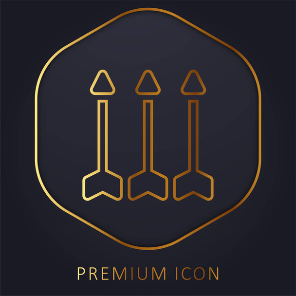 Золота лінія преміум логотип або ікона - Вектор, зображення