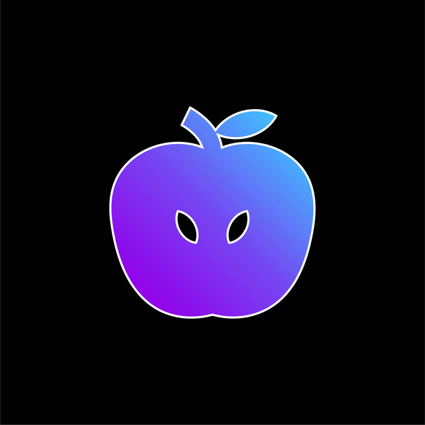 Яблуко Фрукти синій градієнт Векторна піктограма
 - Вектор, зображення