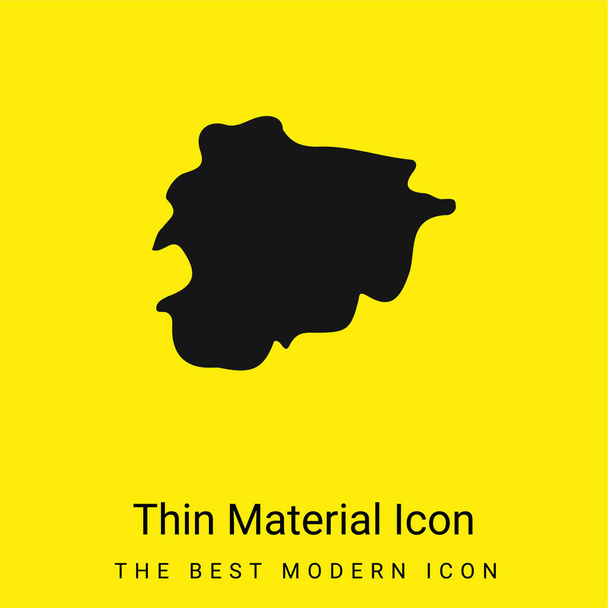 Andorra minimaal helder geel materiaal icoon - Vector, afbeelding