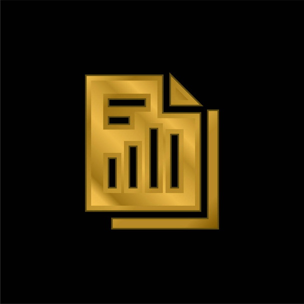Çubuk altın kaplama metalik simge veya logo vektörü - Vektör, Görsel