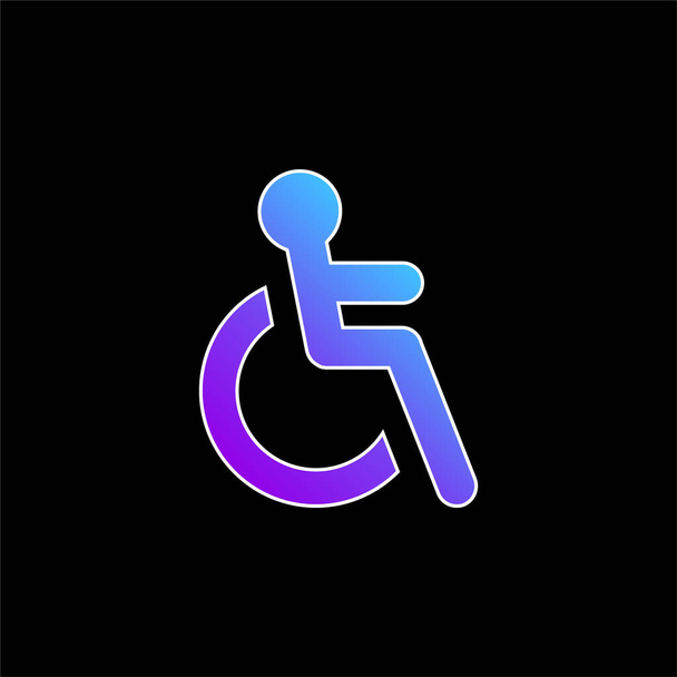 Accesibility Sign blue gradient vector icon - Vector, Image
