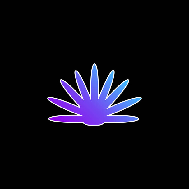 Agave Plant Silhouette of Mexico blue gradient vector icon - Вектор, зображення