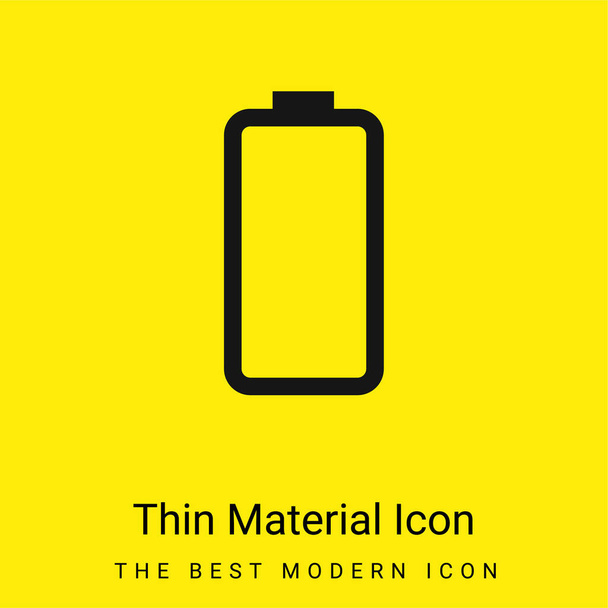 Batteriestatus minimal hellgelbes Materialsymbol - Vektor, Bild