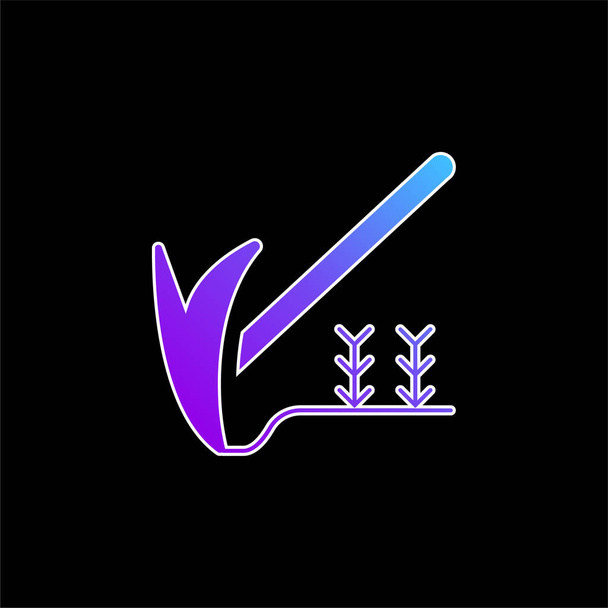 Icône vectorielle gradient bleu agriculture - Vecteur, image