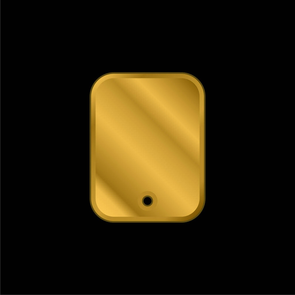 Ipad arrière plaqué or icône métallique ou logo vecteur - Vecteur, image