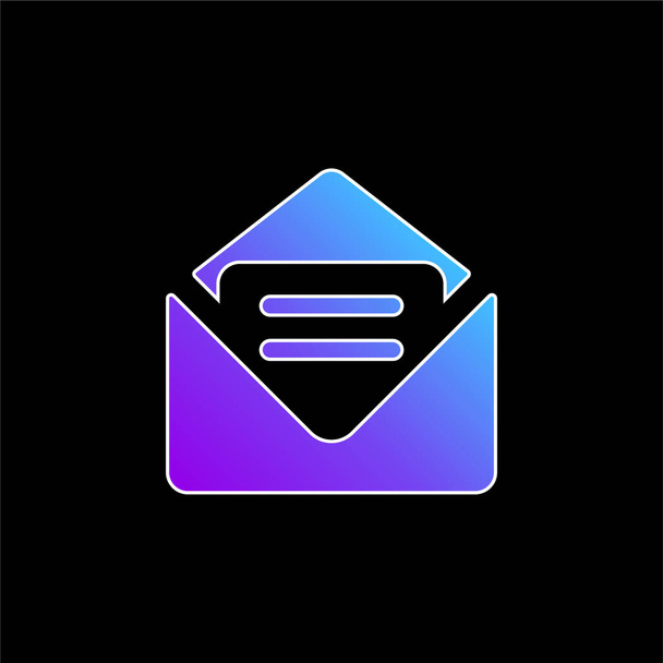 Großes neues blaues Gradientenvektorsymbol für E-Mails - Vektor, Bild