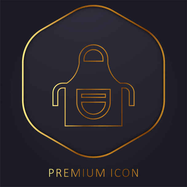 Логотип или иконка золотой фартук - Вектор,изображение