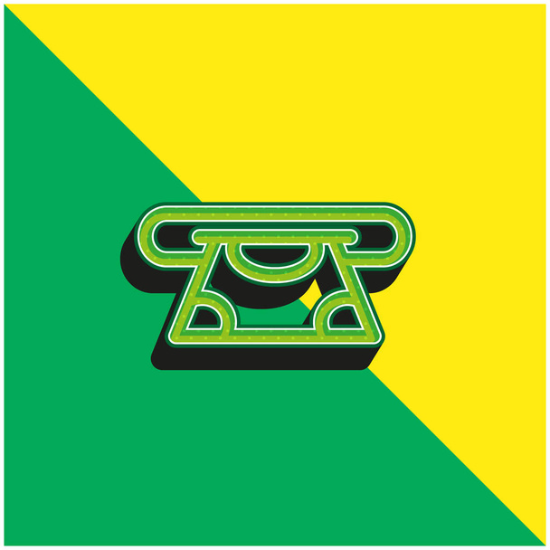 Tarjeta ATM verde y amarillo moderno logotipo icono del vector 3d - Vector, Imagen