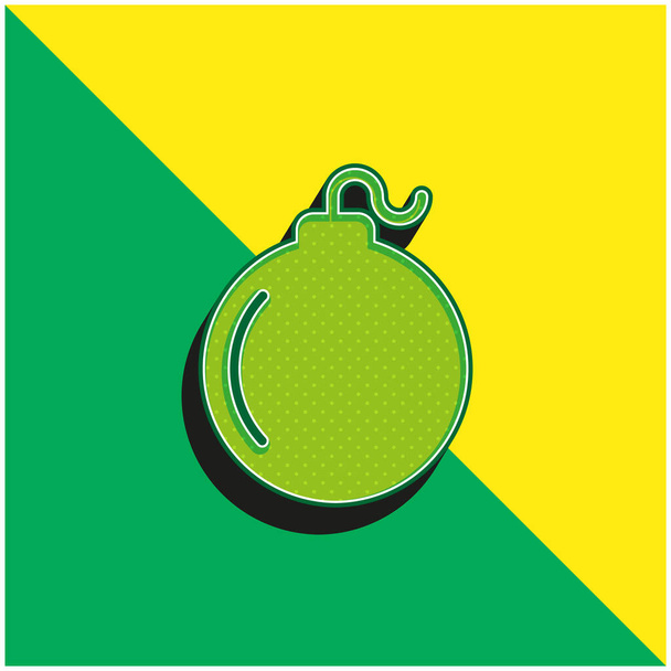 Bomb Grünes und gelbes modernes 3D-Vektor-Symbol-Logo - Vektor, Bild