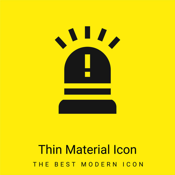 Alarma mínima icono de material amarillo brillante - Vector, imagen