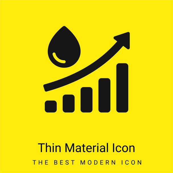 Analytics minimal bright yellow material icon - Vektor, obrázek