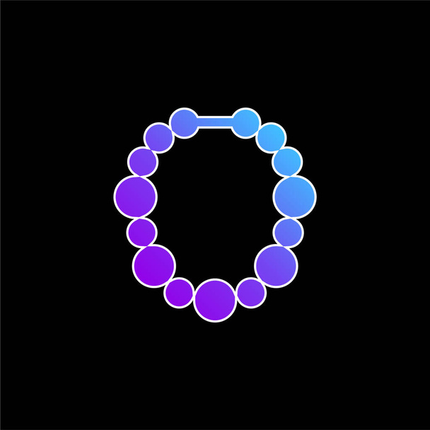 Beads blue gradient vector icon - Vector, Image