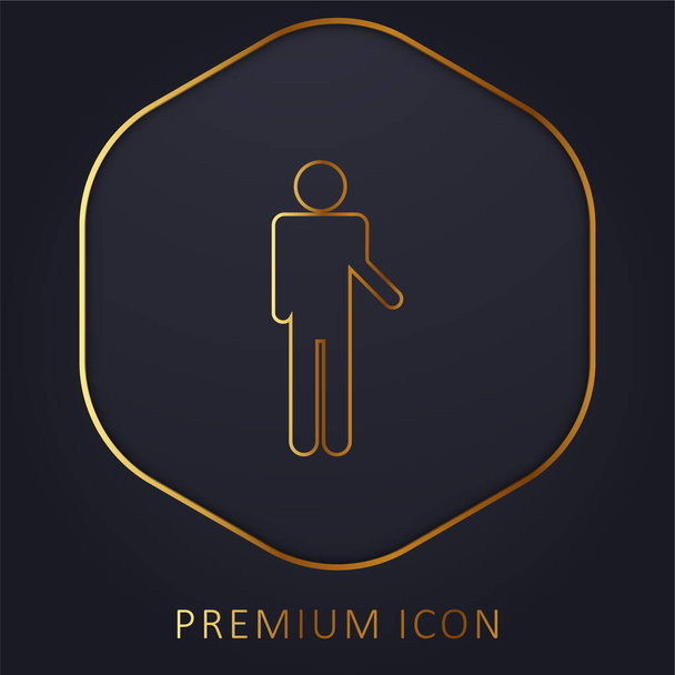 Linea dorata Basic Silhouette logo o icona premium - Vettoriali, immagini