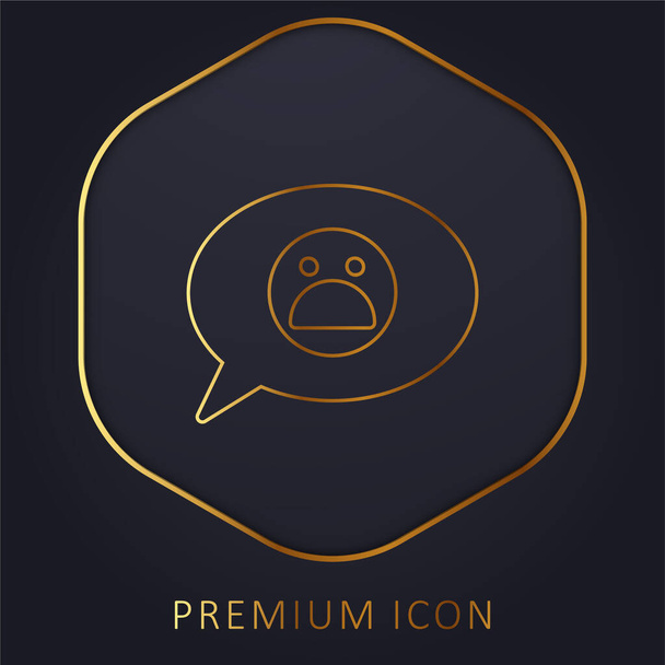 Bad Review golden line premium logo or icon - Vector, Image