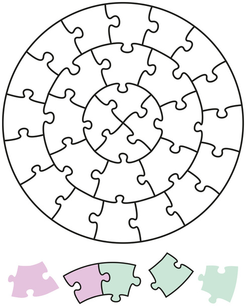 Cerchi puzzle puzzle
 - Vettoriali, immagini