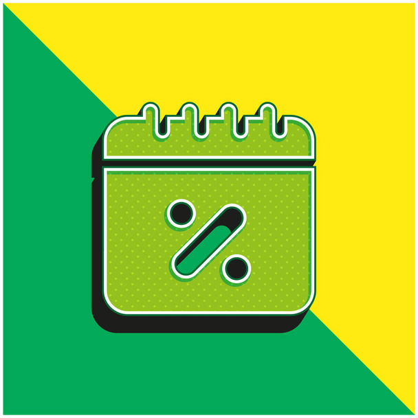 Bonnes affaires Logo vectoriel 3D moderne vert et jaune - Vecteur, image