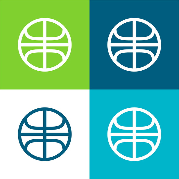 Basketball-Ball Umriss goldene Linie Premium-Logo oder Symbol - Vektor, Bild