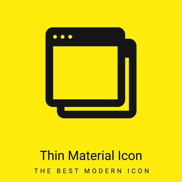 App icona minimale materiale giallo brillante - Vettoriali, immagini
