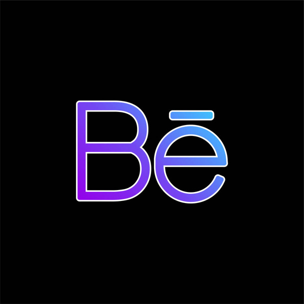 Behance logotipo grande ícone vetor gradiente azul - Vetor, Imagem