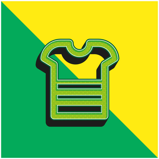 Ragazzo Camicia verde e giallo moderno 3d vettoriale icona logo - Vettoriali, immagini