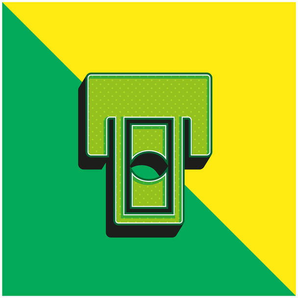 ATM Money Logo icona vettoriale 3D moderna verde e gialla - Vettoriali, immagini