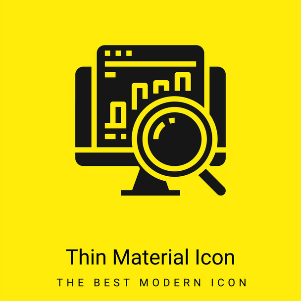 Analýza minimální jasně žlutá ikona materiálu - Vektor, obrázek