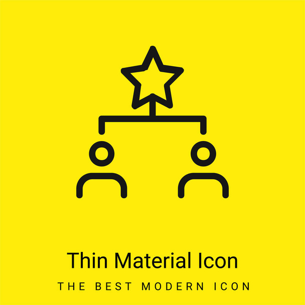 Najlepsza minimalna jasnożółta ikona materiału - Wektor, obraz