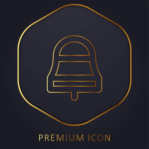Bell golden line premium logo or icon - Vector, Image