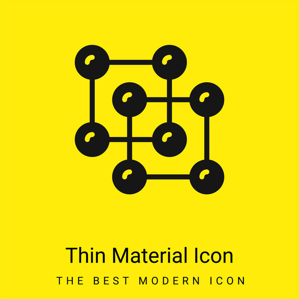 Atomi icona minimale materiale giallo brillante - Vettoriali, immagini