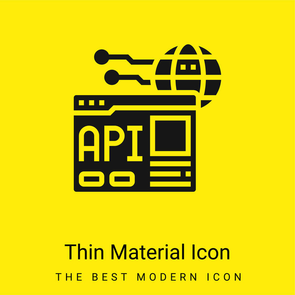 Api icona minimale materiale giallo brillante - Vettoriali, immagini