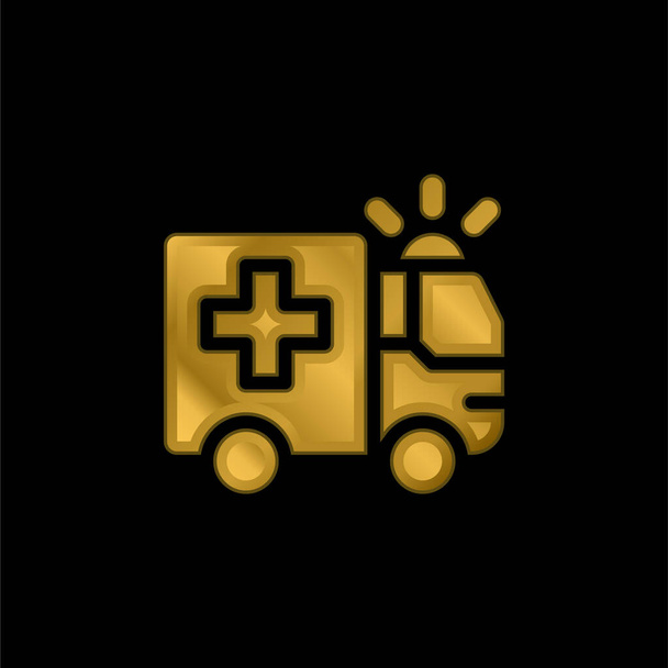 Позолоченная икона скорой помощи или вектор логотипа - Вектор,изображение