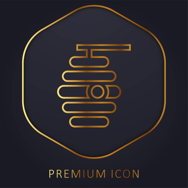 Logo o icona premium della linea dorata Bee - Vettoriali, immagini
