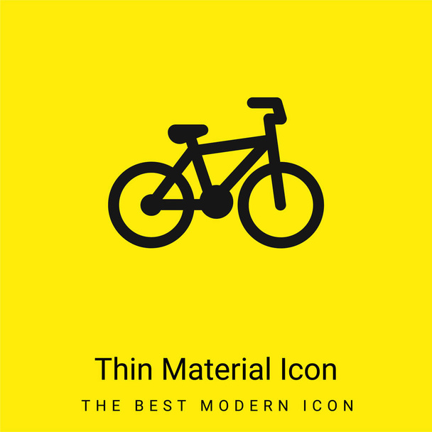Ποδήλατο ελάχιστο φωτεινό κίτρινο εικονίδιο υλικό - Διάνυσμα, εικόνα