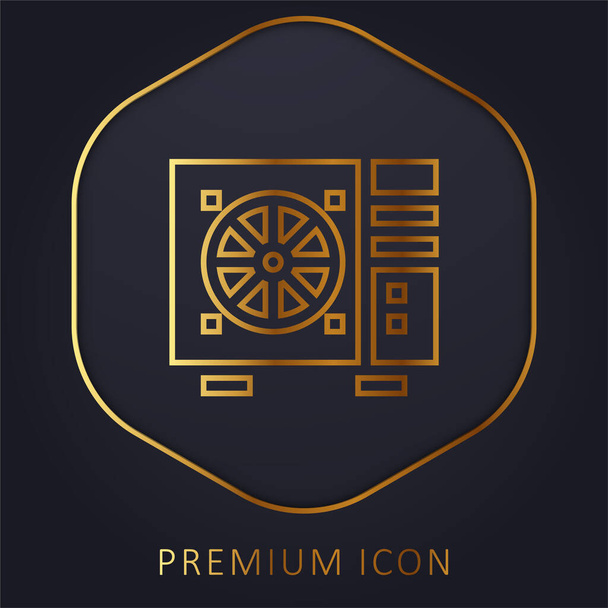 Klimatyzator złotej linii logo premium lub ikona - Wektor, obraz