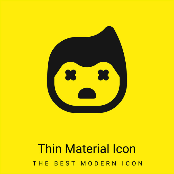 Boy minimális fényes sárga anyag ikon - Vektor, kép